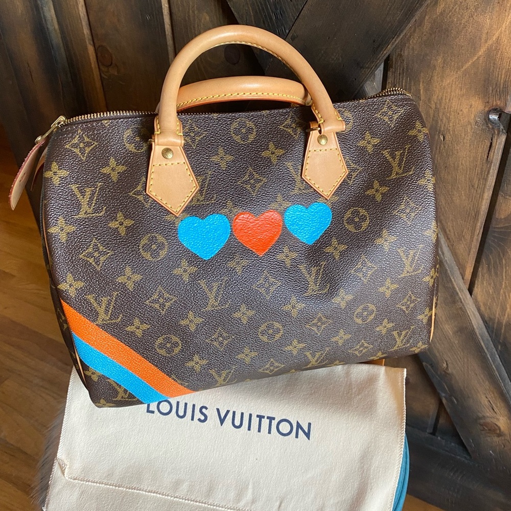 💙❤️💙Louis Vuitton Limited Edition speedy Blue hearts monogram - Picture 1 of 17